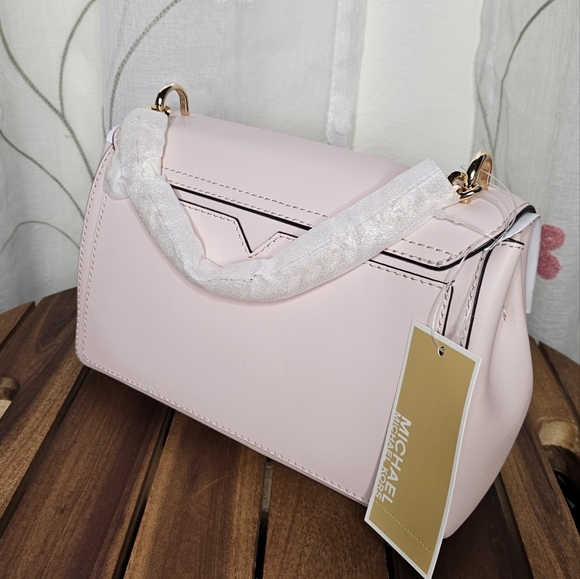 NEW! MK MICHAEL KORS MEDIUM Leather Crossbody Bag Blush Pink - Picture 6 of 6